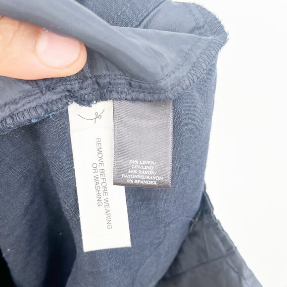 Ann Taylor‎ Womens Summer Casual Linen Blend Chino Bermuda Shorts Size 8 Navy - Picture 5 of 7